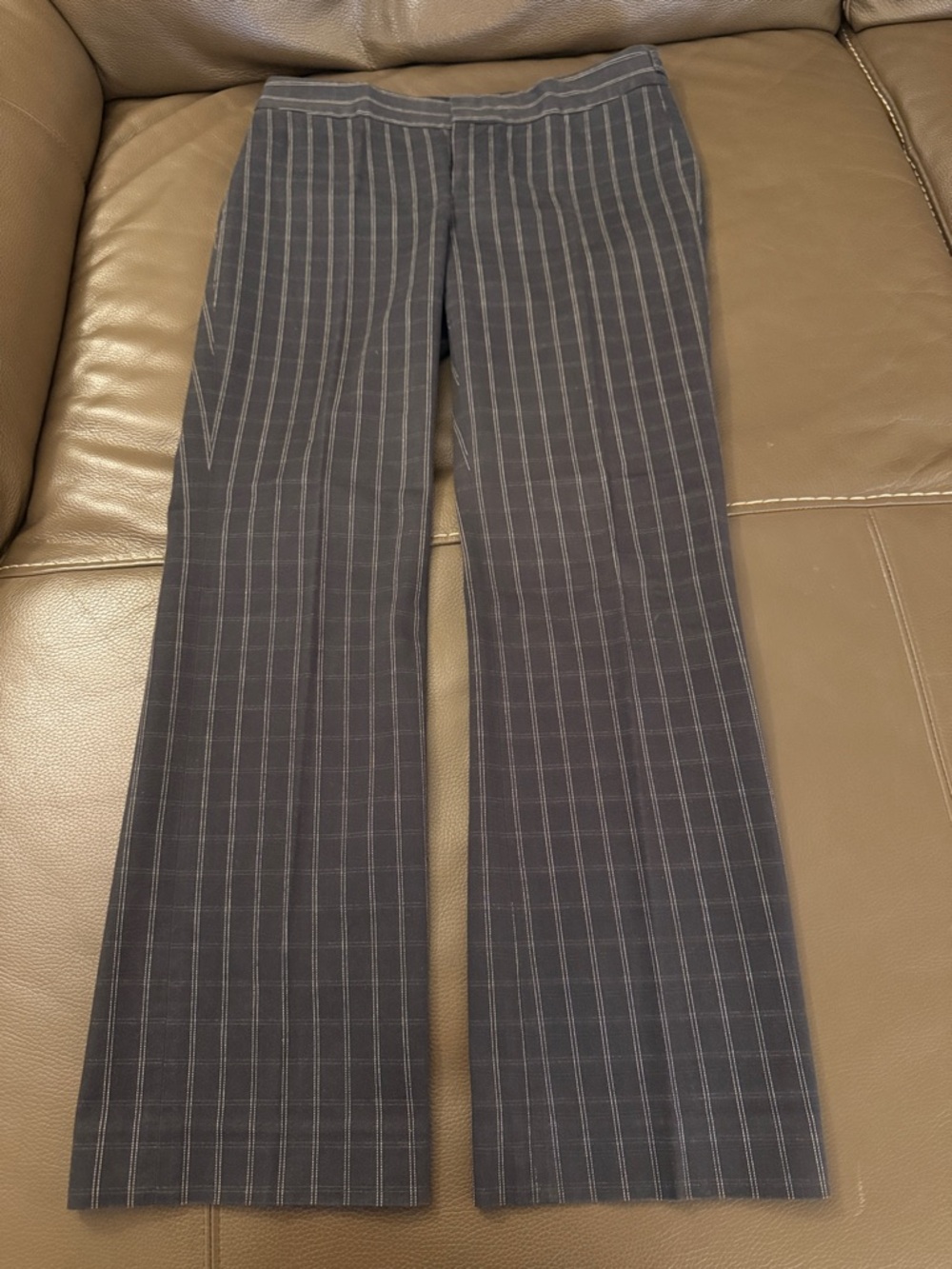 Club Monaco Charcoal Pinstripe Straight-Leg Trousers